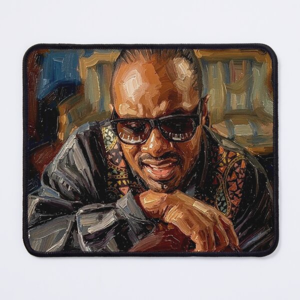 Item preview, The Music Master: Stevie Wonder Soulful Piano Impasto Portrait designed and sold by Art's Diner.