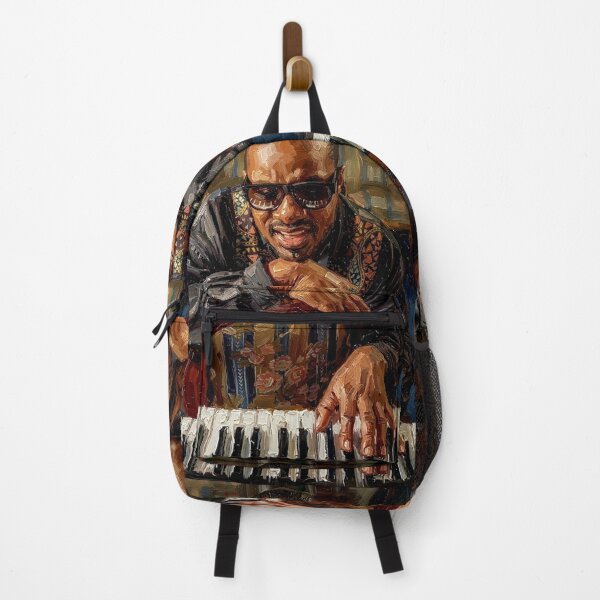 Item preview, The Music Master: Stevie Wonder Soulful Piano Impasto Portrait designed and sold by Art's Diner.
