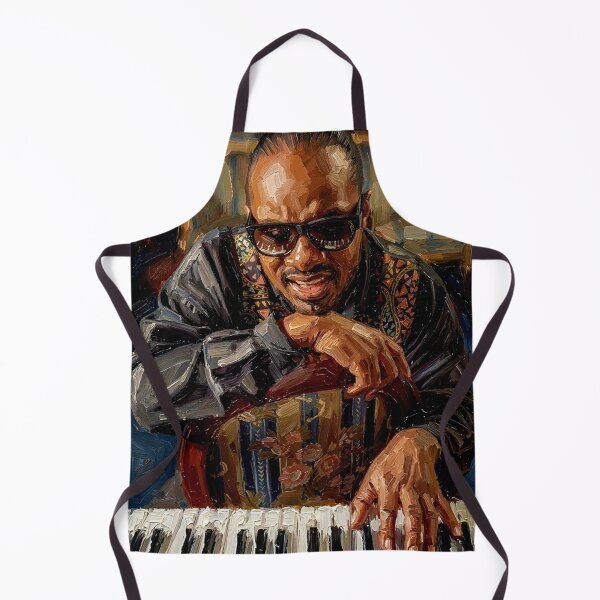Item preview, The Music Master: Stevie Wonder Soulful Piano Impasto Portrait designed and sold by Art's Diner.