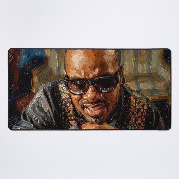 Item preview, The Music Master: Stevie Wonder Soulful Piano Impasto Portrait designed and sold by Art's Diner.