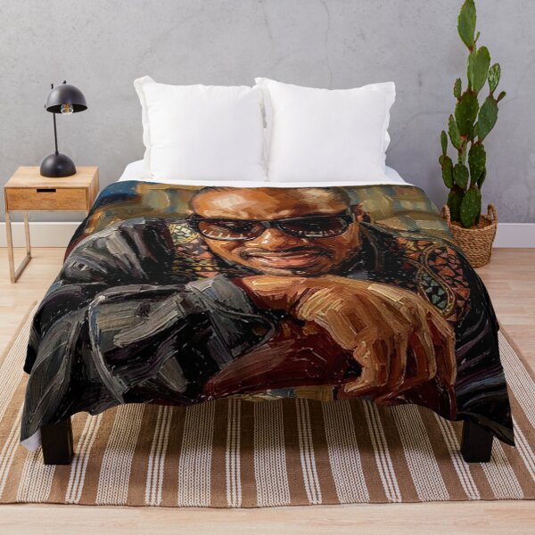 Item preview, The Music Master: Stevie Wonder Soulful Piano Impasto Portrait designed and sold by Art's Diner.