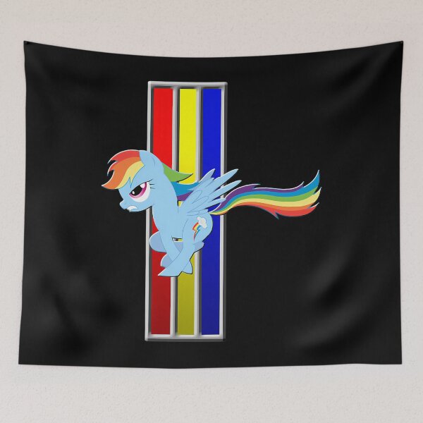 Item preview, Mustang Rainbow Dash (Logo) designed and sold by SntixySellsArt.