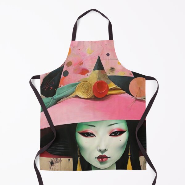 Item preview, Surreal woman in hat,  Geisha abstract designed and sold by Coolparrotgirl.