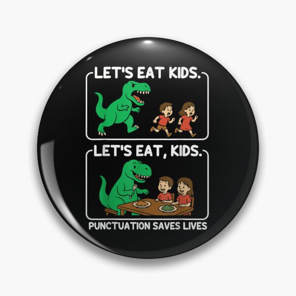 Item preview, Punctuation Saves Lives Funny Dinosaur Lets Eat Kids Grammar Teacher Humor Gift designed and sold by Daisy Grimes.