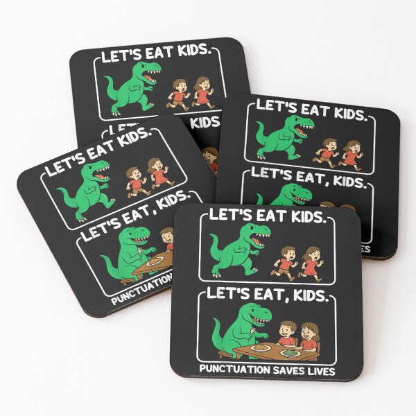 Item preview, Punctuation Saves Lives Funny Dinosaur Lets Eat Kids Grammar Teacher Humor Gift designed and sold by Daisy Grimes.