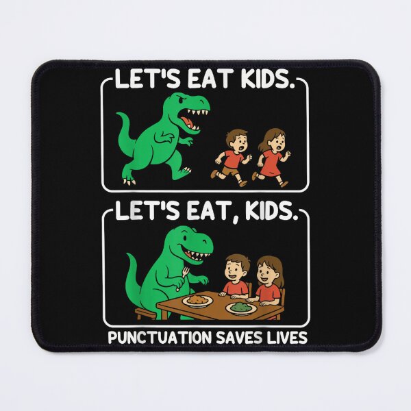 Item preview, Punctuation Saves Lives Funny Dinosaur Lets Eat Kids Grammar Teacher Humor Gift designed and sold by Daisy Grimes.