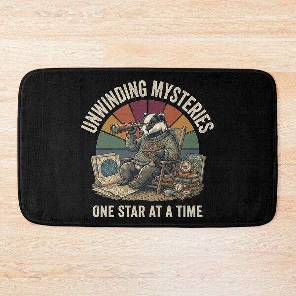 Item preview, Unwinding Mysteries – Whimsical Badger Astronomer designed and sold by Dogandesighn.