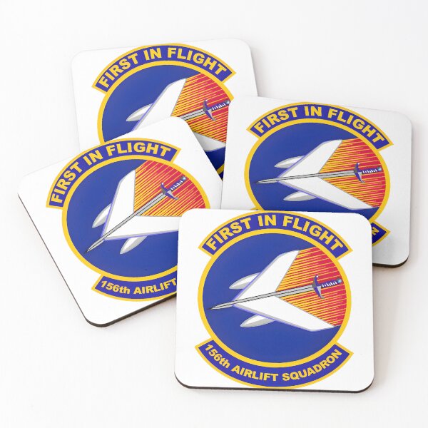Item preview, Emblem of the 156th Airlift Squadron: First in Flight designed and sold by CharlieDesings.