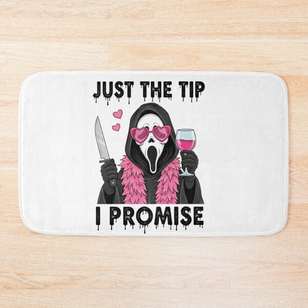 Item preview, Sassy Ghostface Just The Tip I Promise Pink Horror Valentine Slasher Parody designed and sold by Daisy Grimes.