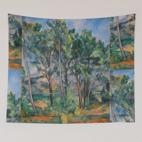 Item preview, Pine and Aqueduct by Paul Cézanne: Post Impressionist Landscape Wall Art designed and sold by artofuniverse.
