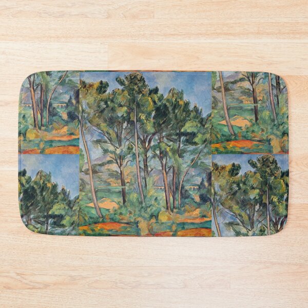 Aperçu de l'œuvre Pin et aqueduc de Paul Cézanne : Affiche de paysage post-impressionniste créée et vendue par artofuniverse.
