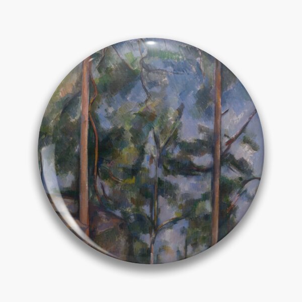 Item preview, Pines and Rocks by Paul Cézanne: Post Impressionist Landscape Wall Art Print designed and sold by artofuniverse.