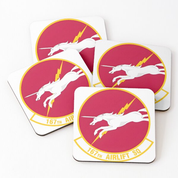 Item preview, Emblem of the 167th Airlift Squadron: The Charging Unicorn designed and sold by CharlieDesings.