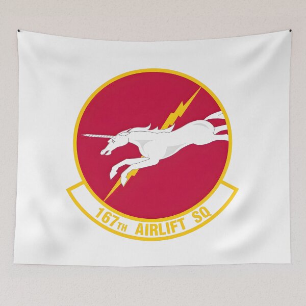 Item preview, Emblem of the 167th Airlift Squadron: The Charging Unicorn designed and sold by CharlieDesings.