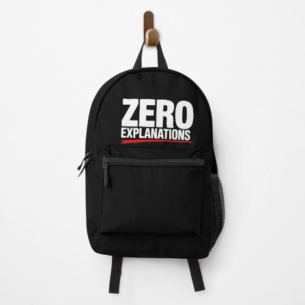Item preview, Zero Explanations Bold Streetwear Statement Typography Design designed and sold by Amanda's Factory.