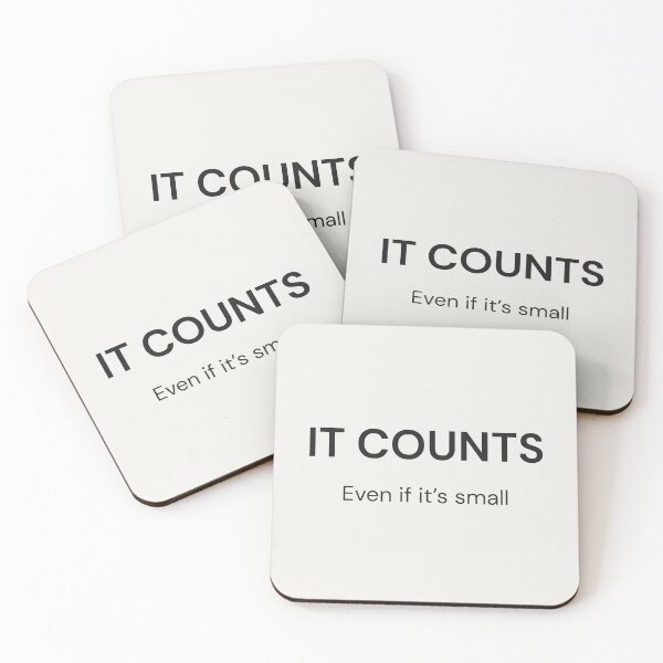 Item preview, It Counts – Quiet Reminder Tee designed and sold by QuietlyBecoming.