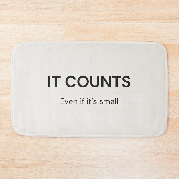 Item preview, It Counts – Quiet Reminder Tee designed and sold by QuietlyBecoming.