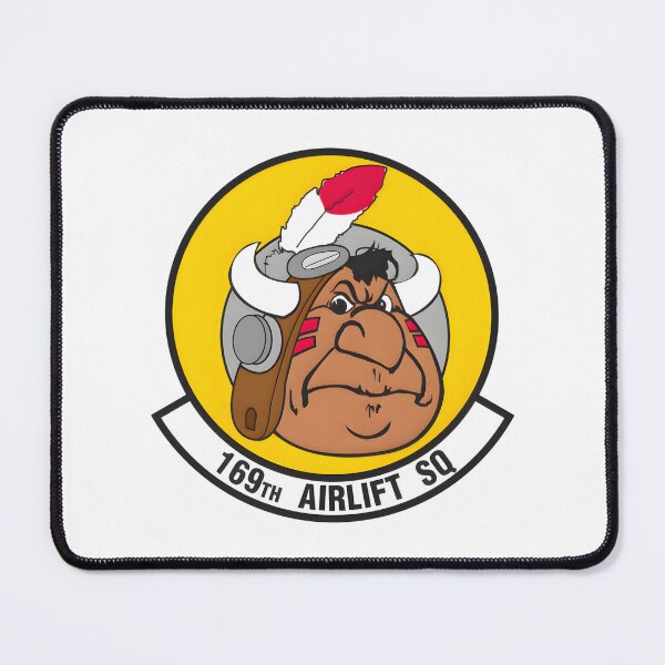Item preview, Emblem of the 169th Airlift Squadron: The Native Warrior designed and sold by CharlieDesings.
