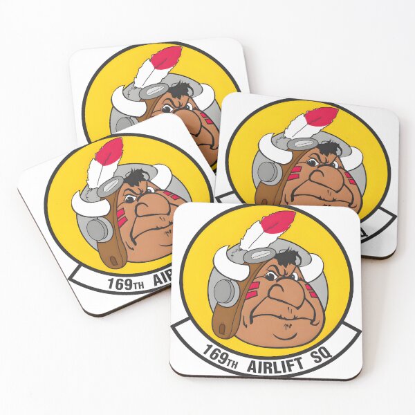 Item preview, Emblem of the 169th Airlift Squadron: The Native Warrior designed and sold by CharlieDesings.