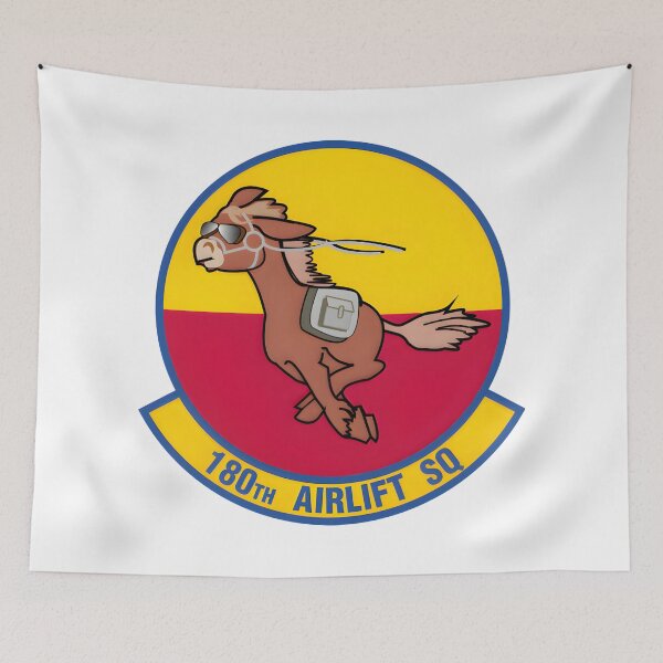 Item preview, Emblem of the 180th Airlift Squadron: The Flying Pony designed and sold by CharlieDesings.