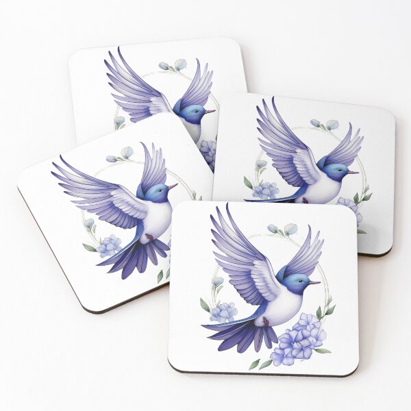 Item preview, Joy of Freedom | Blue Bird Flying Through Flowers Art designed and sold by RS-Globalist-.