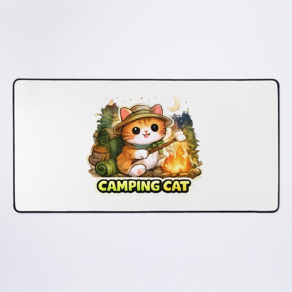 Item preview, Kawaii Cute Camping Cat designed and sold by VictorySticker.