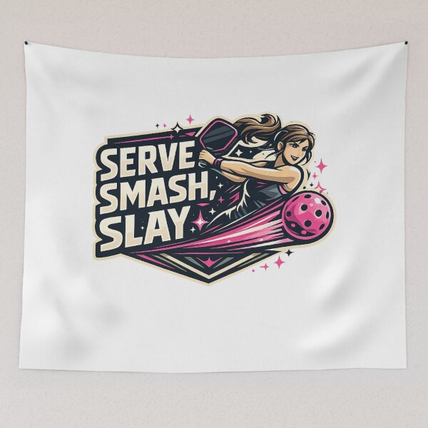 Item preview, Funny Pickleball Shirt for Women – Serve, Smash, Slay – Gift for Female Pickleball Player Age 18–35 designed and sold by Pickleball-Gift.