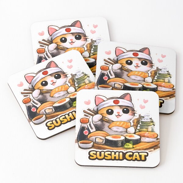Item preview, Kawaii Cute Sushi Cat designed and sold by VictorySticker.