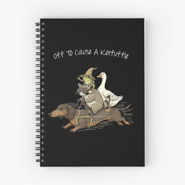 Item preview, Off To Cause A Kerfuffle Funny Animals Riding Dachshund Wizard Frog Raccoon designed and sold by Phil Ben.