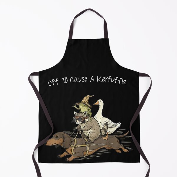Item preview, Off To Cause A Kerfuffle Funny Animals Riding Dachshund Wizard Frog Raccoon designed and sold by Phil Ben.
