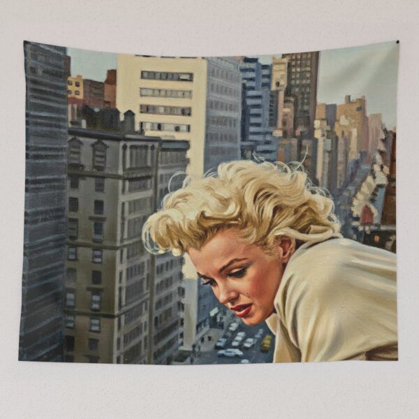 Item preview, Manhattan Muse: Marilyn Monroe High-Rise Impasto Portrait designed and sold by Art's Diner.