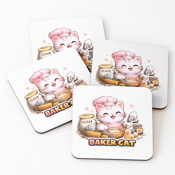 Item preview, Kawaii Cute Baker Cat designed and sold by VictorySticker.