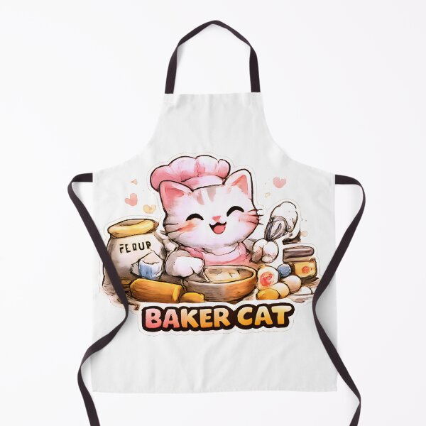 Item preview, Kawaii Cute Baker Cat designed and sold by VictorySticker.