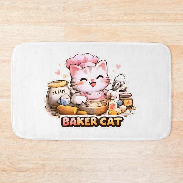 Item preview, Kawaii Cute Baker Cat designed and sold by VictorySticker.
