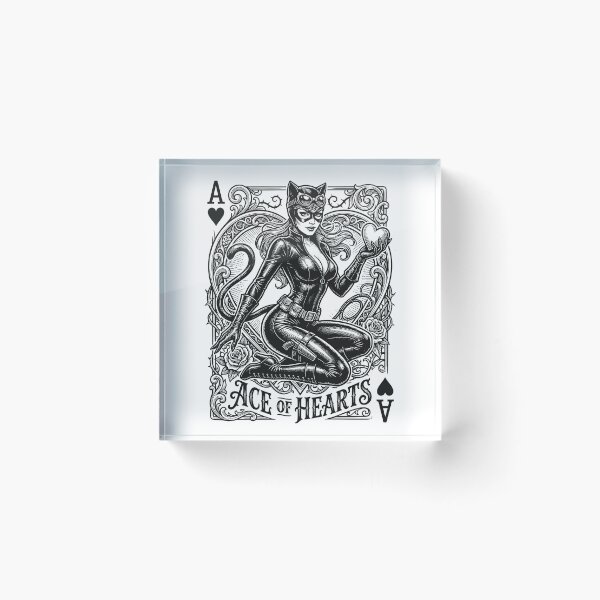Item preview, Ace of Hearts – Dark Cat Queen designed and sold by JaaGo PopLab.
