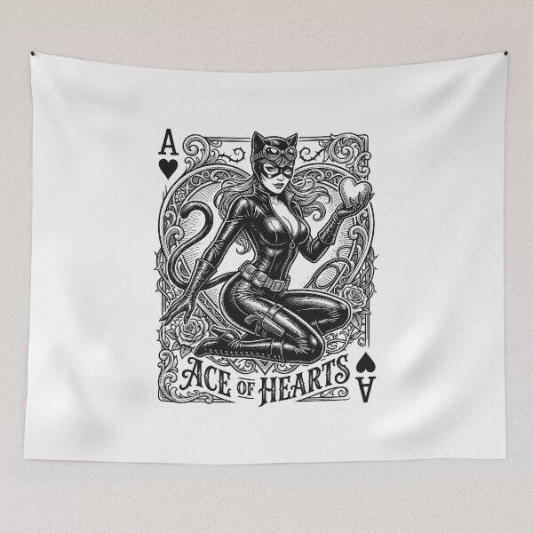 Item preview, Ace of Hearts – Dark Cat Queen designed and sold by JaaGo PopLab.