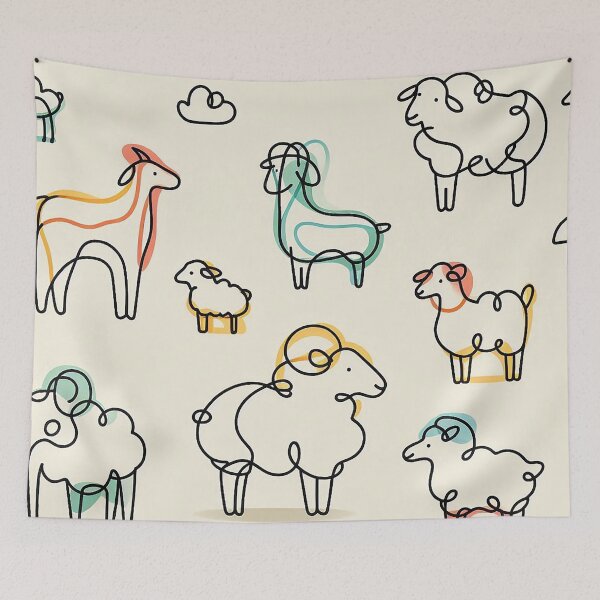 Item preview, Flocking Cute Sheep  designed and sold by Vanich-Panich.