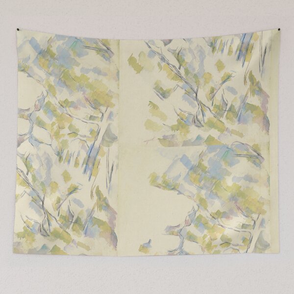 Item preview, Profil De Rocher Pres Des Grottes by Paul Cézanne: Modern Landscape Poster designed and sold by artofuniverse.