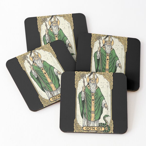 Item preview, Funny Saint Patrick Go'n Git Snake Banishing Irish Catholic Priest Humorous Art designed and sold by Chaya Reid.