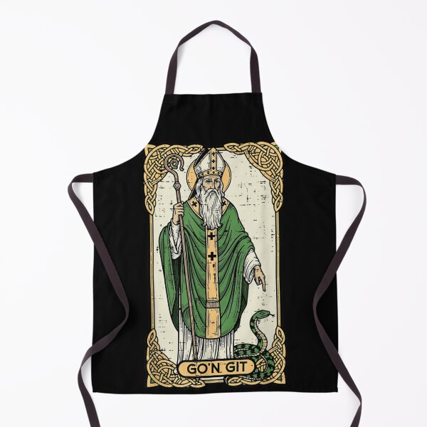 Item preview, Funny Saint Patrick Go'n Git Snake Banishing Irish Catholic Priest Humorous Art designed and sold by Chaya Reid.