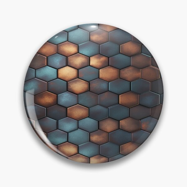 Item preview, Metallic Hexagonal Pattern designed and sold by HattrickFashion.