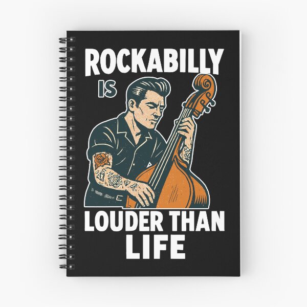 Item preview, Rockabilly Bassist: Louder Than Life Retro Design designed and sold by Pineapple-Tree.