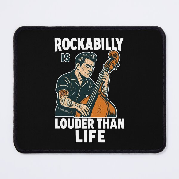 Item preview, Rockabilly Bassist: Louder Than Life Retro Design designed and sold by Pineapple-Tree.