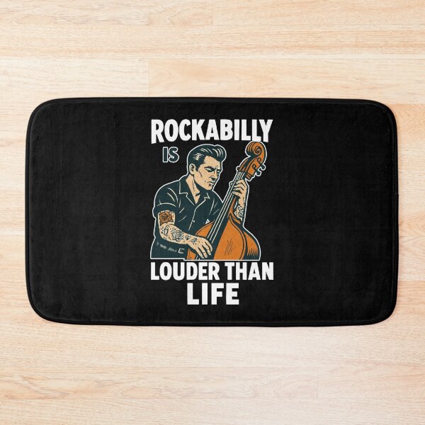 Item preview, Rockabilly Bassist: Louder Than Life Retro Design designed and sold by Pineapple-Tree.