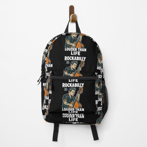 Item preview, Rockabilly Bassist: Louder Than Life Retro Design designed and sold by Pineapple-Tree.