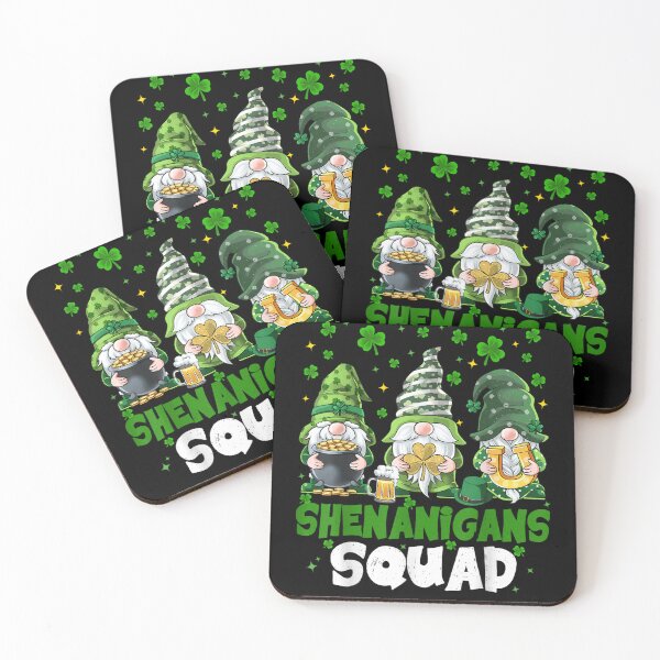 Item preview, Shenanigans Squad Lucky Gnomes St Patricks Day 2026 Irish Leprechaun Clover Art designed and sold by Chaya Reid.