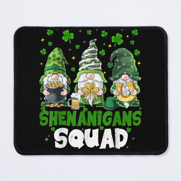 Item preview, Shenanigans Squad Lucky Gnomes St Patricks Day 2026 Irish Leprechaun Clover Art designed and sold by Chaya Reid.