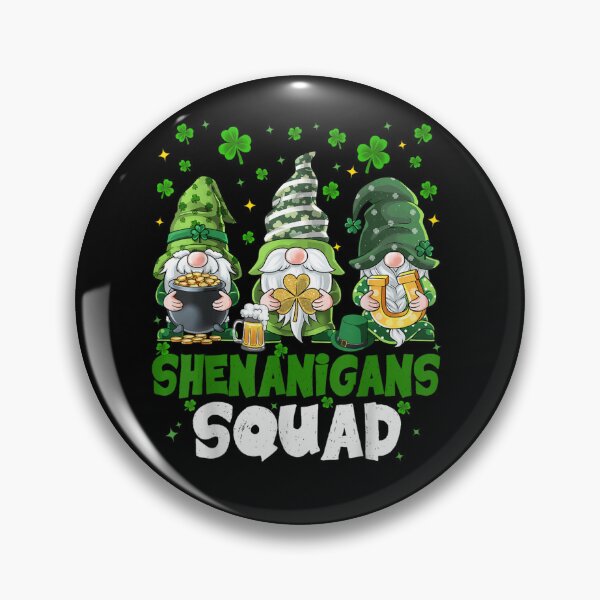 Item preview, Shenanigans Squad Lucky Gnomes St Patricks Day 2026 Irish Leprechaun Clover Art designed and sold by Chaya Reid.