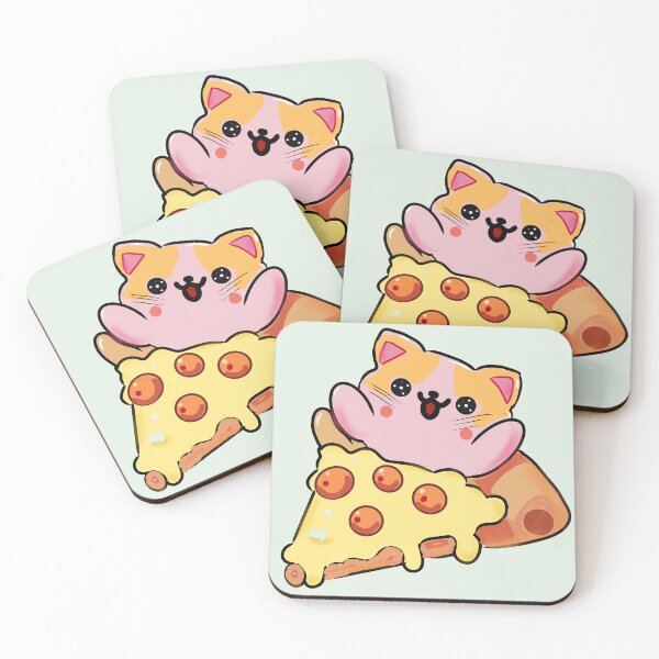 Item preview, Cute Kawaii Cat Hugging Pizza Slice designed and sold by HopeAndHustle.
