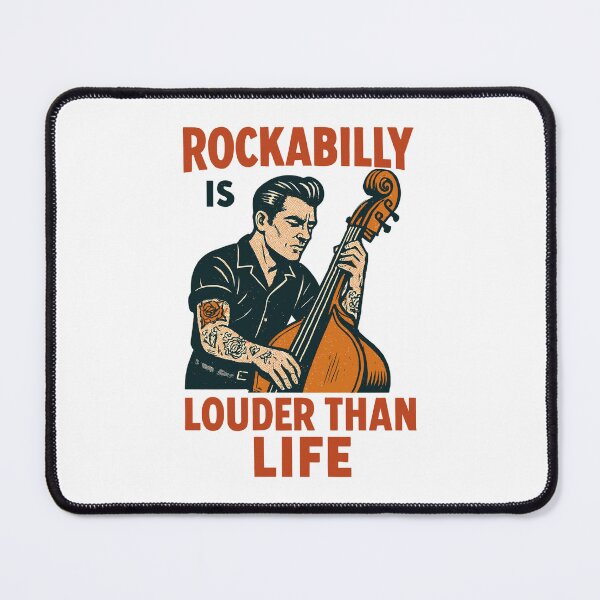 Item preview, Rockabilly Bassist: Louder Than Life Retro Design designed and sold by Pineapple-Tree.